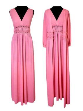 Vintage Barbie Pink Texsheen Nightgown and Robe Set SIZE Large